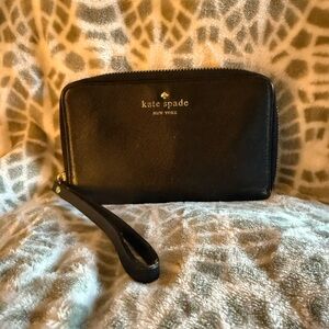 Kate Spade Black Zip-Around Wristlet